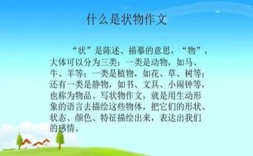 实用的状物作文集合5篇